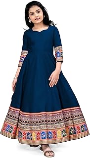 Yova Style Cotton Silk Long Anarkali Kurta for Girls Price In India