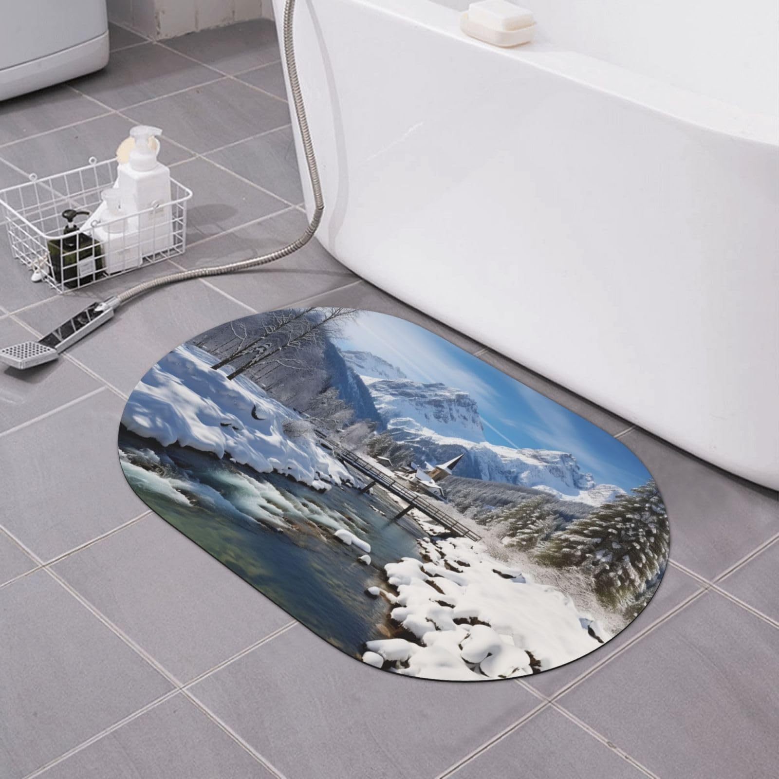 Tapis de bain à séchage rapide et paillasson ultra absorbant hiver
