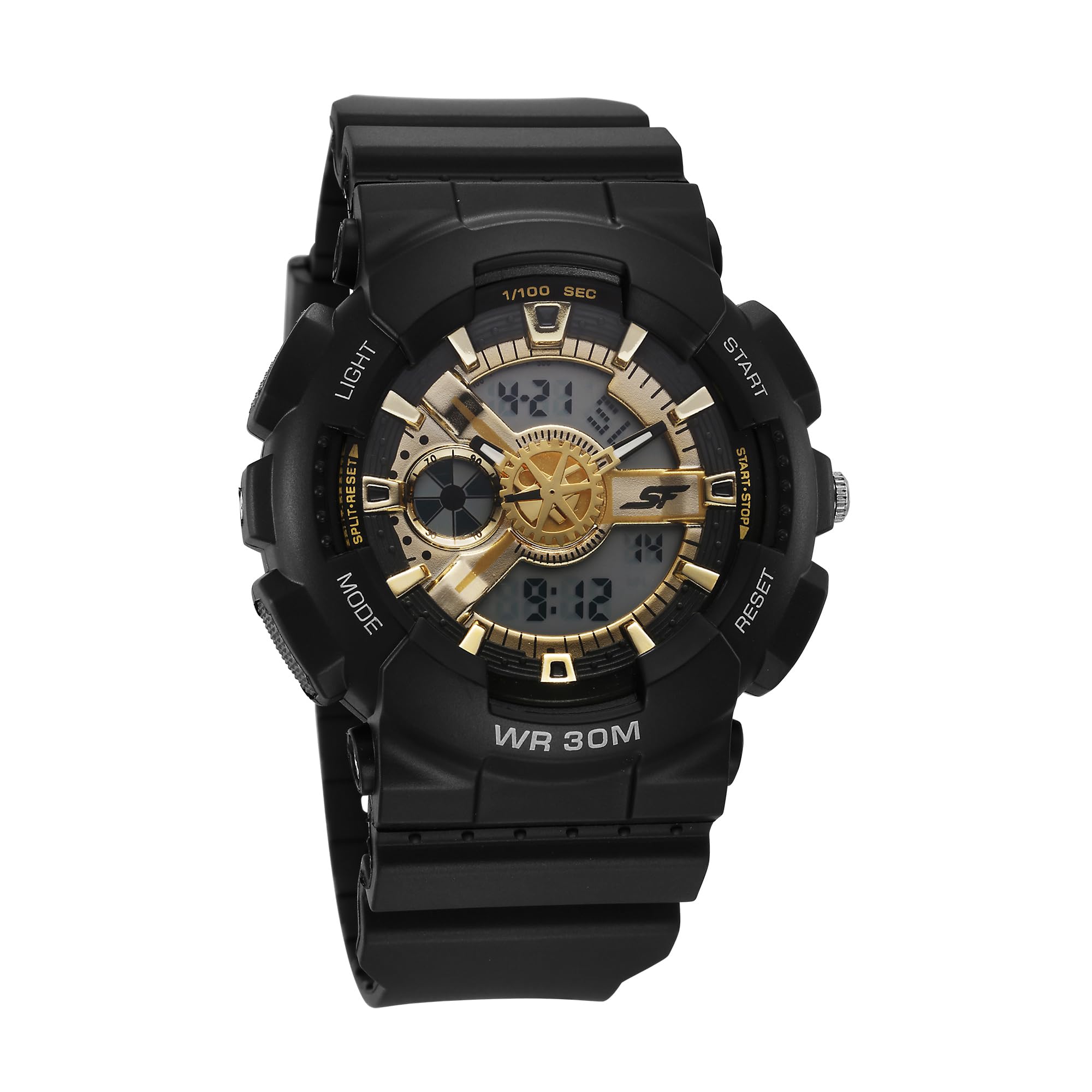 SF Bold Black & Gold Design Mens Watch - Perfect Blend of Elegance and Strength-77137PP02 (B0D6HKGCLY) Amazon Price History, Amazon Price Tracker