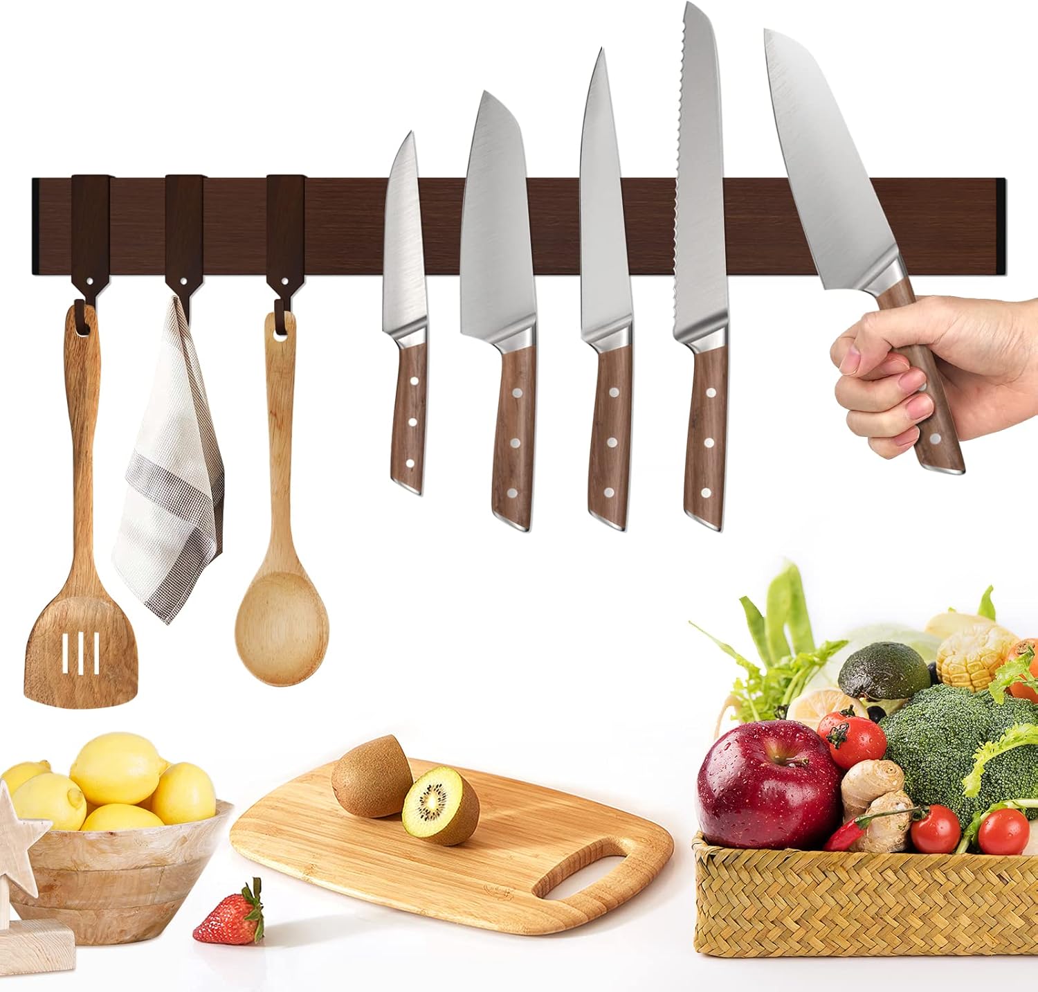 Knife Rack, 16 Inch Strong Knife Holder for Wall