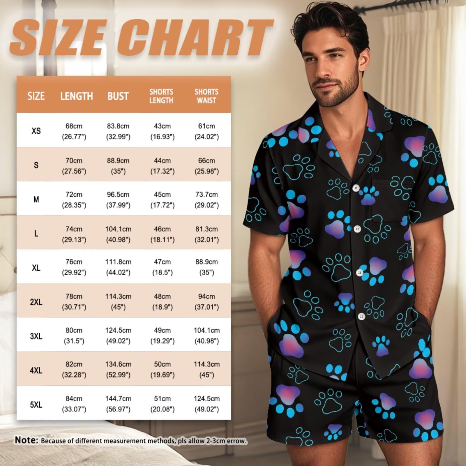 Conjunto de pijama a juego para él y para ella, de manga corta, con botones, para parejas