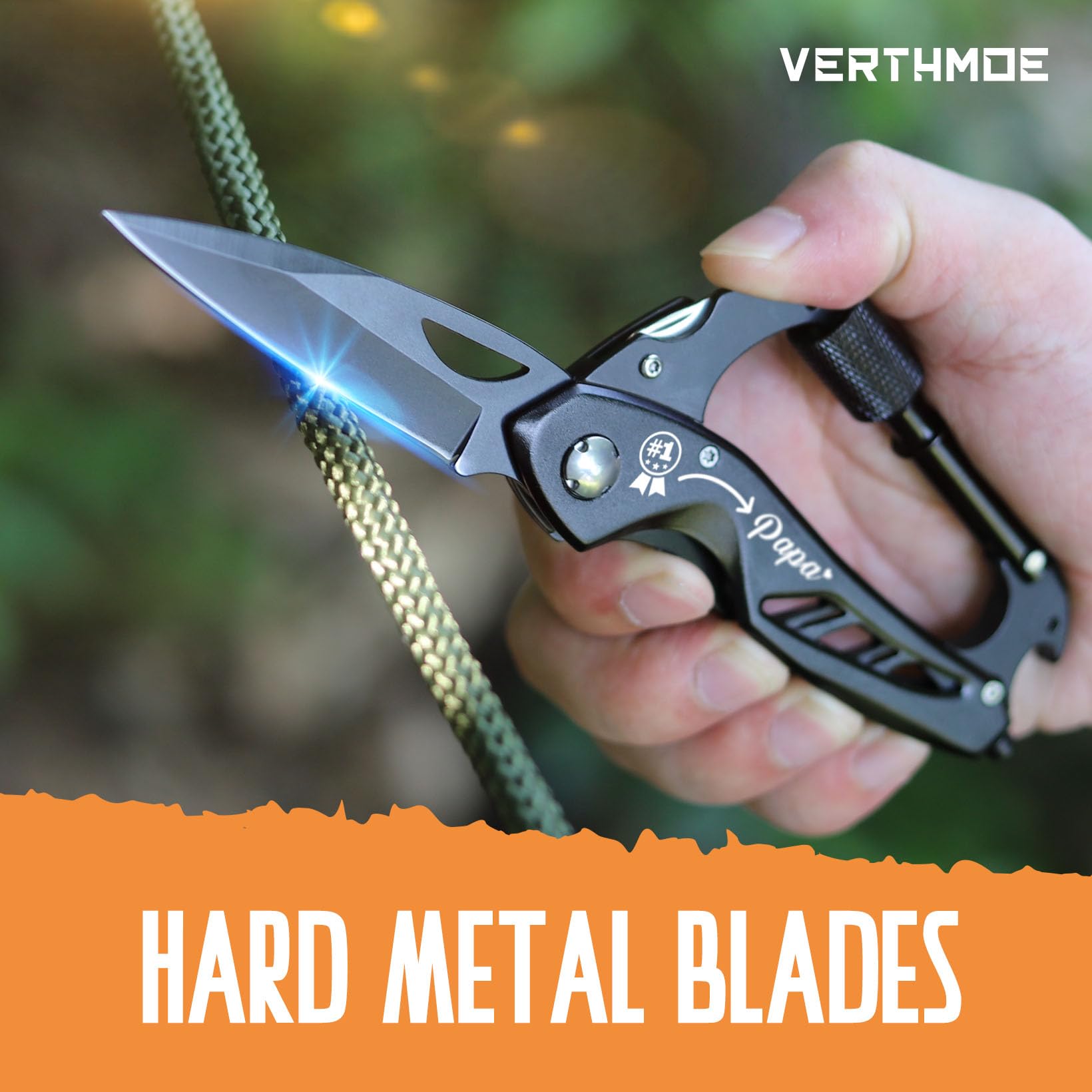 Gifts for Papa, Papa Gifts for Fathers Day, Papa‘s Multitool Gift for Fathers Day Birthday, EDC Outdoor Papa’s Gift