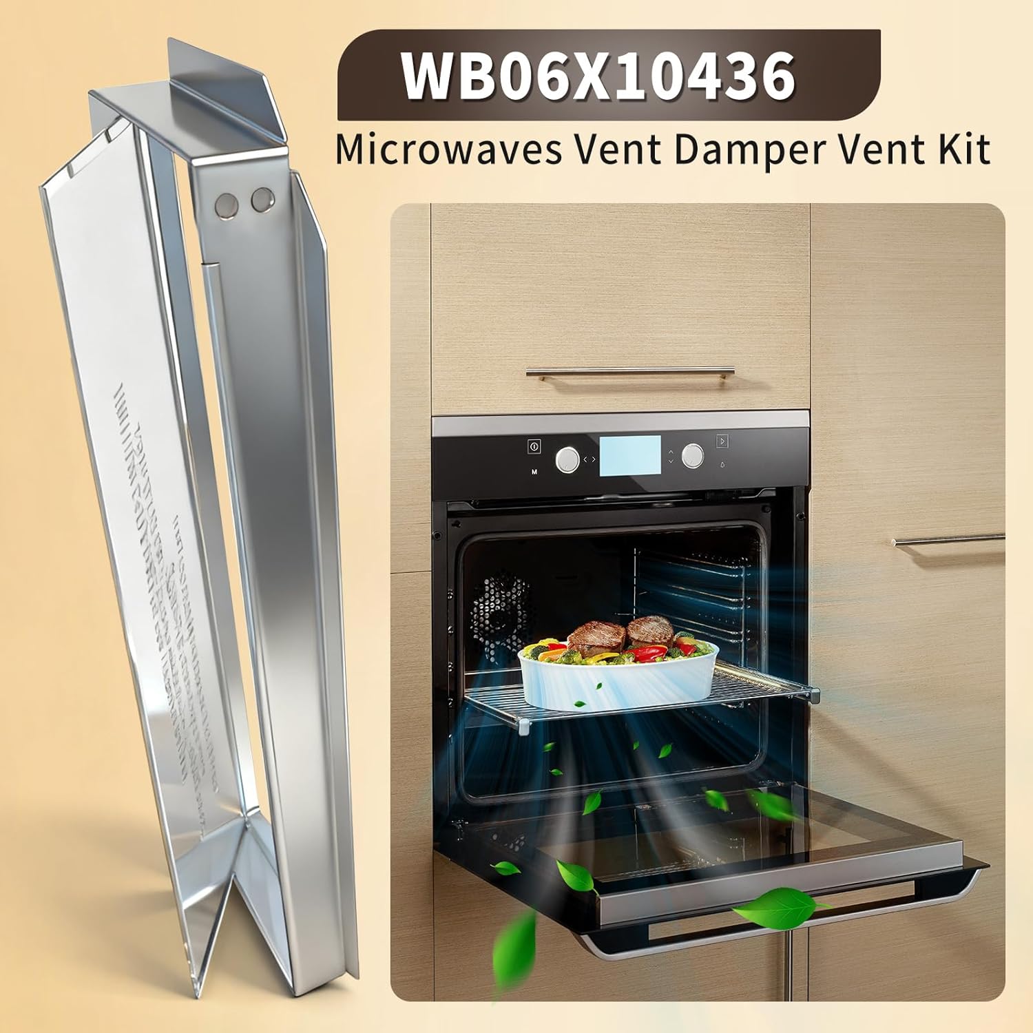 WB06X10436 Microwave Hood Damper Microwave Exhaust Valve Kit for GE Samsung Kenmore Hotpoint RCA Microwave Replacement WB06X0388 WB06X10133 WB6X10133 WB6X10436 WB6X388