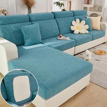 Sofa Hero Covers, Couch Cushion Covers, Couch Covers for 3 Cushion Couch Sofa Pet Friendly, Sofa Hero Covers for Three Seat Couch A-Seablue, Rear Cover Double