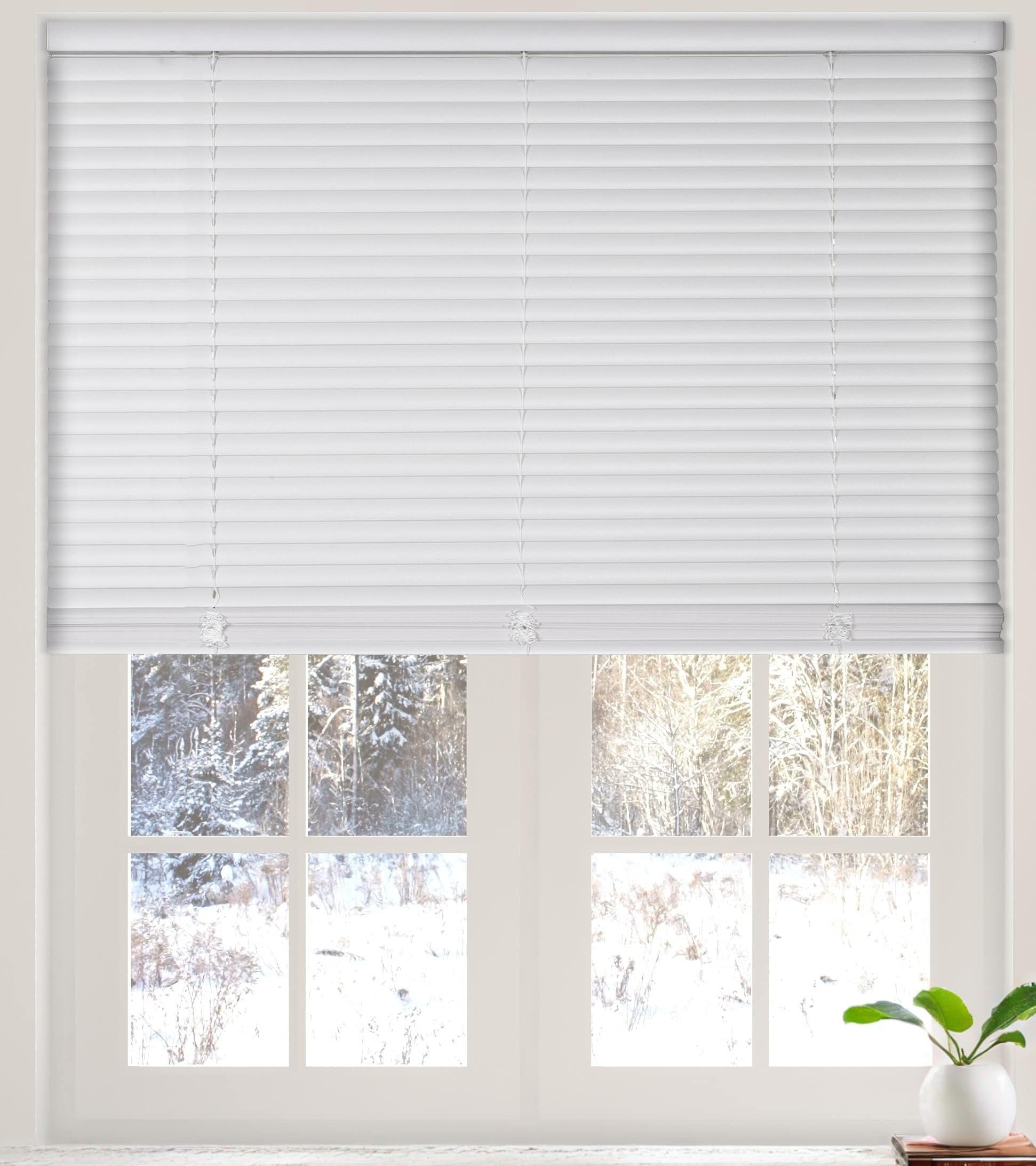 Blinds Custom Venetian Blinds for Windows Cordless Vinyl Blinds Horizontal Window Blinds Aluminum Blinds Blinds & Shades for Indoor & Ourdoor by White