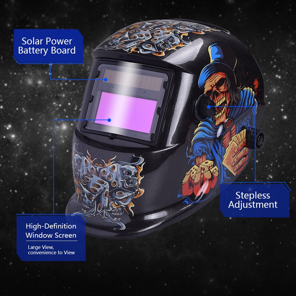 Maschera Saldatura Ad Oscuramento Automatico - Protezione UV, Batteria Integrata, Regolabile - Foto 8