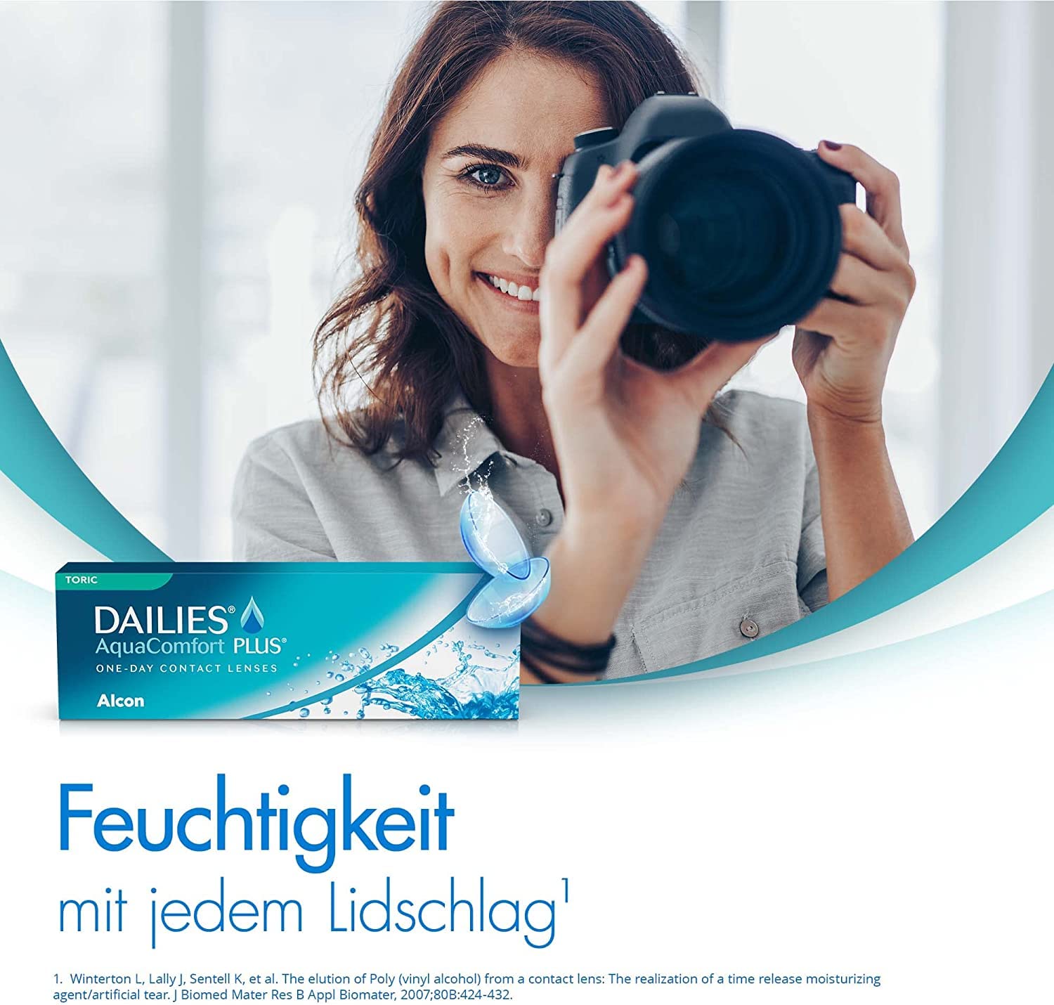 Dailies AquaComfort Plus Toric | 30 Stk | CYL -1.75 | ACHSE 10 | -8.00 dpt | Weiche Tageslinsen für Astigmatismus. Konstantes und klares Sehen und stabiler Tränenfilm. Mit BC 8.8 mm und DIA 14.4 mm