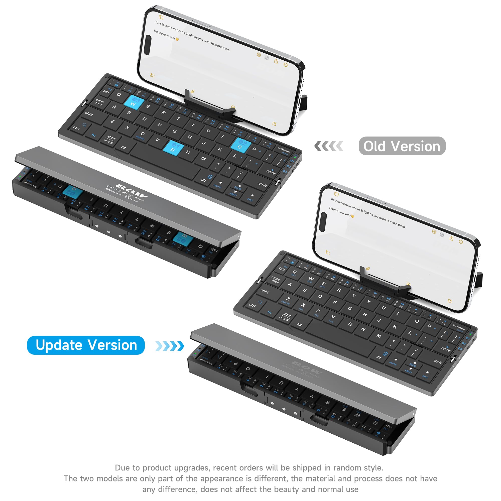 FoldPad Toetsenbord | Opvouwbaar draadloos Bluetooth toetsenbord
