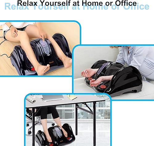 Miniatura 7 de Masajeador eléctrico de pies Shiatsu con control remoto, amasado y rodante, masaje de circulación de piernas y pantorrillas para fascitis plantar y