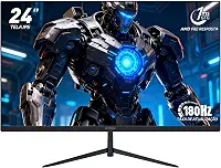 Monitor Gamer de 24 polegadas, IPS FHD 180Hz 100% sRGB Tempo de resposta de 1ms AMD Freesync Alto-falantes Sem bordas Proteção para os olhos Luz azul reduzida HDMI DP Suporte VESA