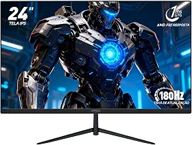 Monitor Gamer de 24 polegadas, IPS FHD 180Hz 100% sRGB Tempo de resposta de 1ms AMD Freesync Alto-falantes Sem bordas Proteção para os olhos Luz azul reduzida HDMI DP Suporte VESA