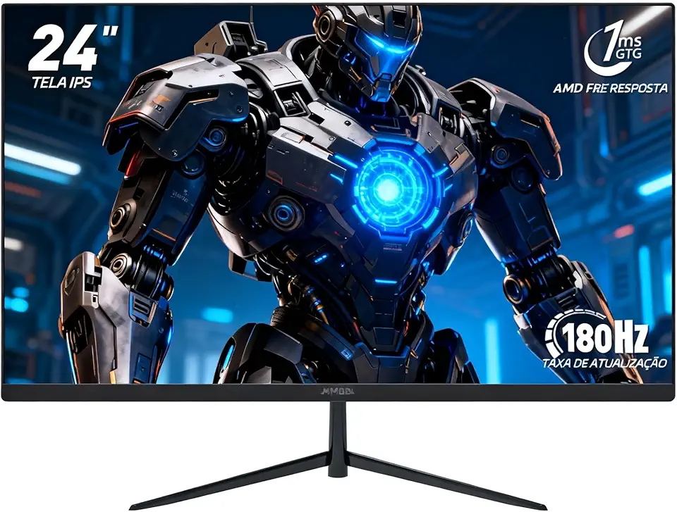 Monitor Gamer de 24 polegadas, IPS FHD 180Hz 100% sRGB Tempo de resposta de 1ms AMD Freesync Alto-falantes Sem bordas Proteção para os olhos Luz azul reduzida HDMI DP Suporte VESA