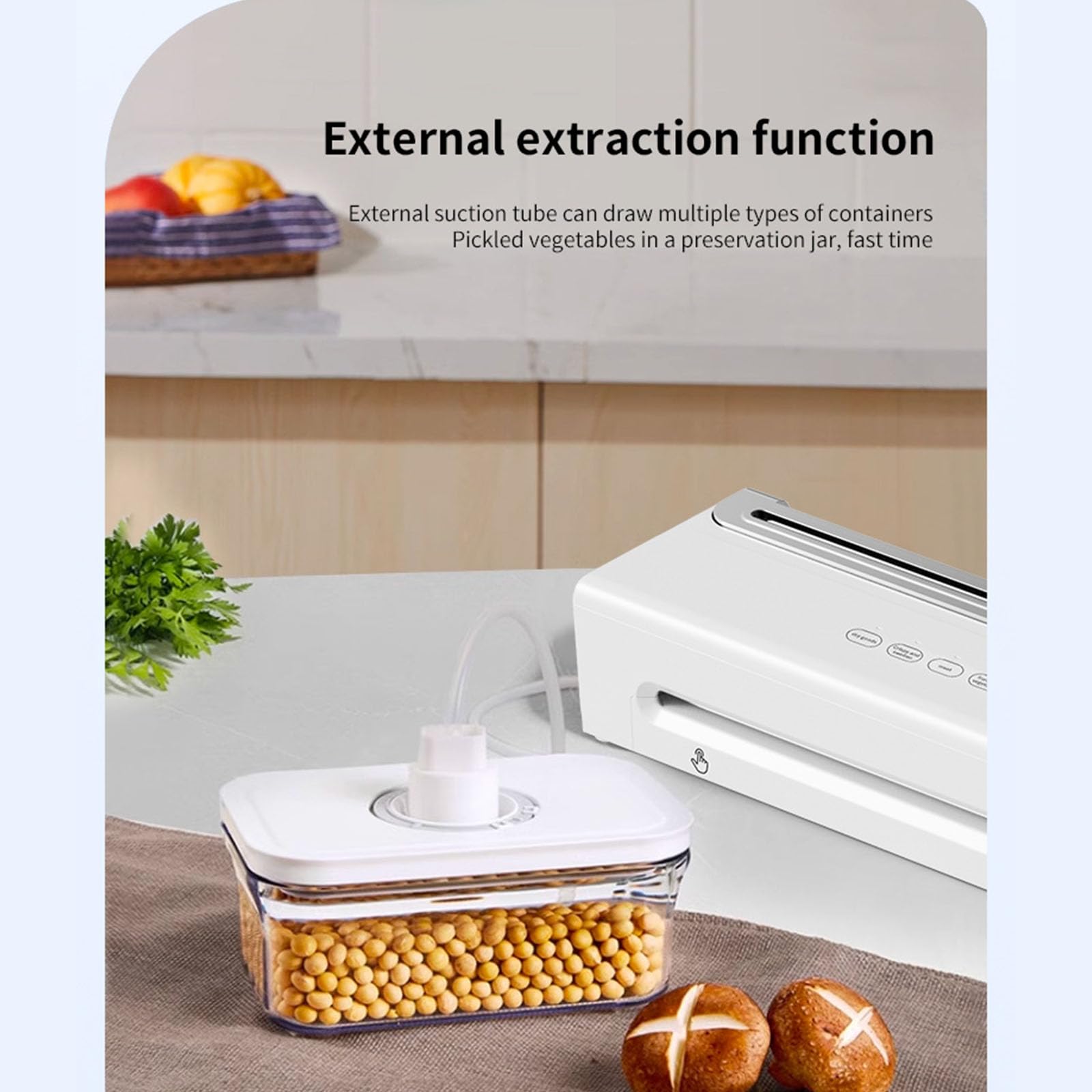 Sigillatrice sottovuoto portatile Texture per picnic Conservazione degli alimenti Automatico Dry Wet Doppia Funzione Sigillatrice sottovuoto automatica compatta