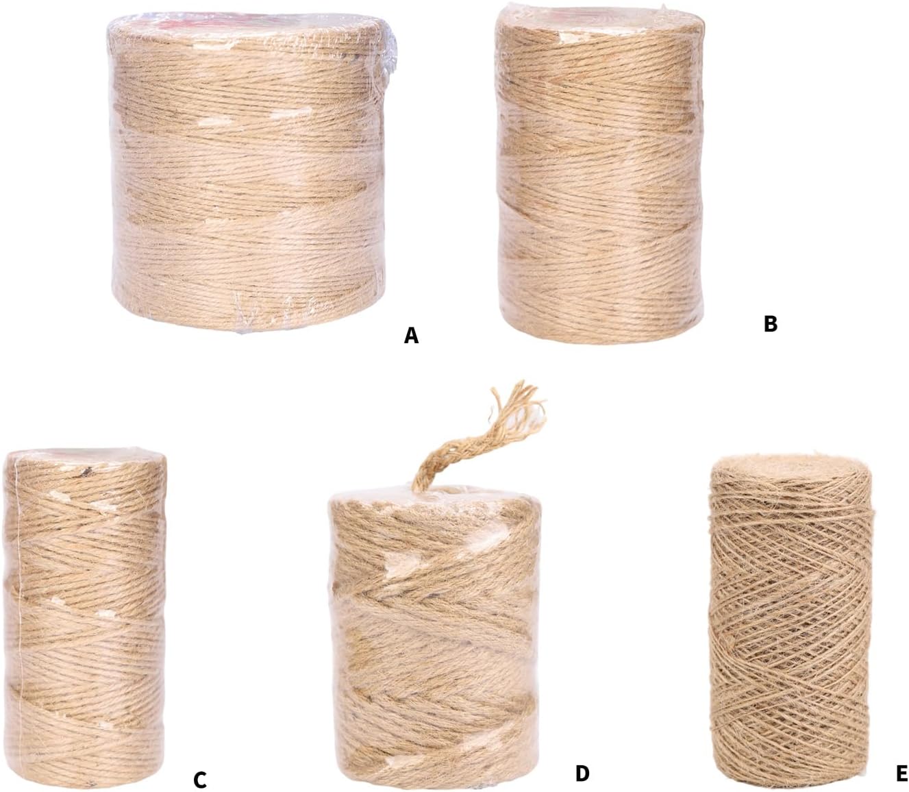 Natural Fiber Twine Multipurpose Heavy Duty Wrapping Rope String for Craft Gardening Home Decoration Packaging Natural Fiber Crafting Twine