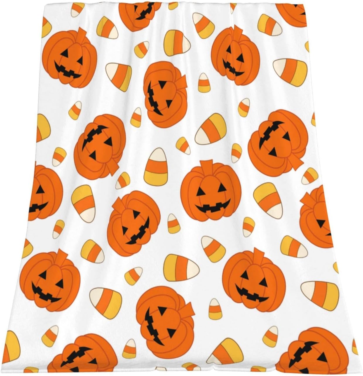 Halloween Throw Blanket Fall Halloween Orange Pumpkins with