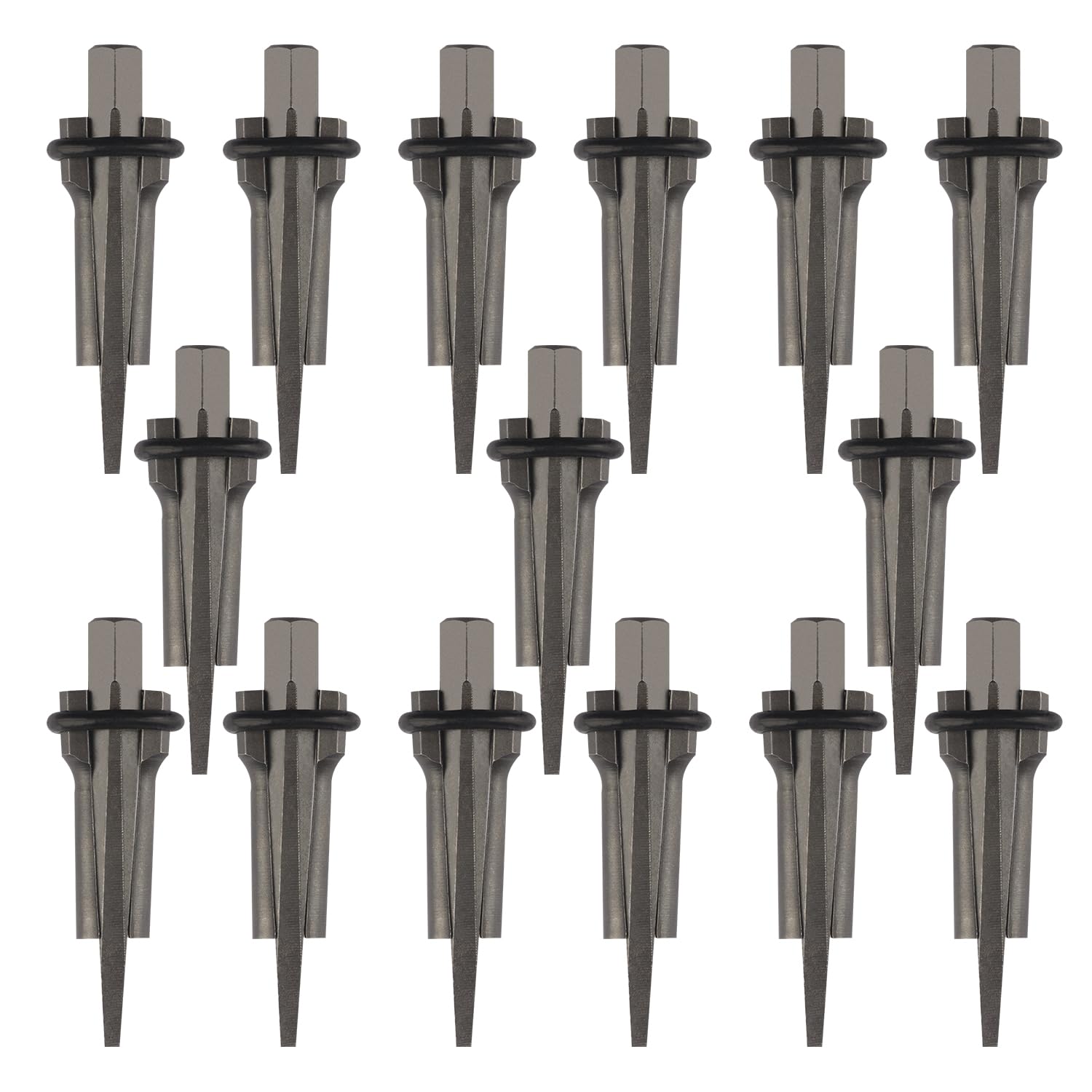 15 Packs 5/8 inch Stone Splitter, Wedge and Feather Shims, Concrete Rock Stone Splitter Hand Tools, by GENHAKON