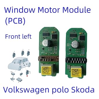 Window Motor Module PCB Circuit Board Compatible with VW Polo Compatible with Skoda Rapid Ameo SEAT Ibiza 6j 6R0959801AH 6R0959802 6R0959811 6R0959812(Back right-1pcs)
