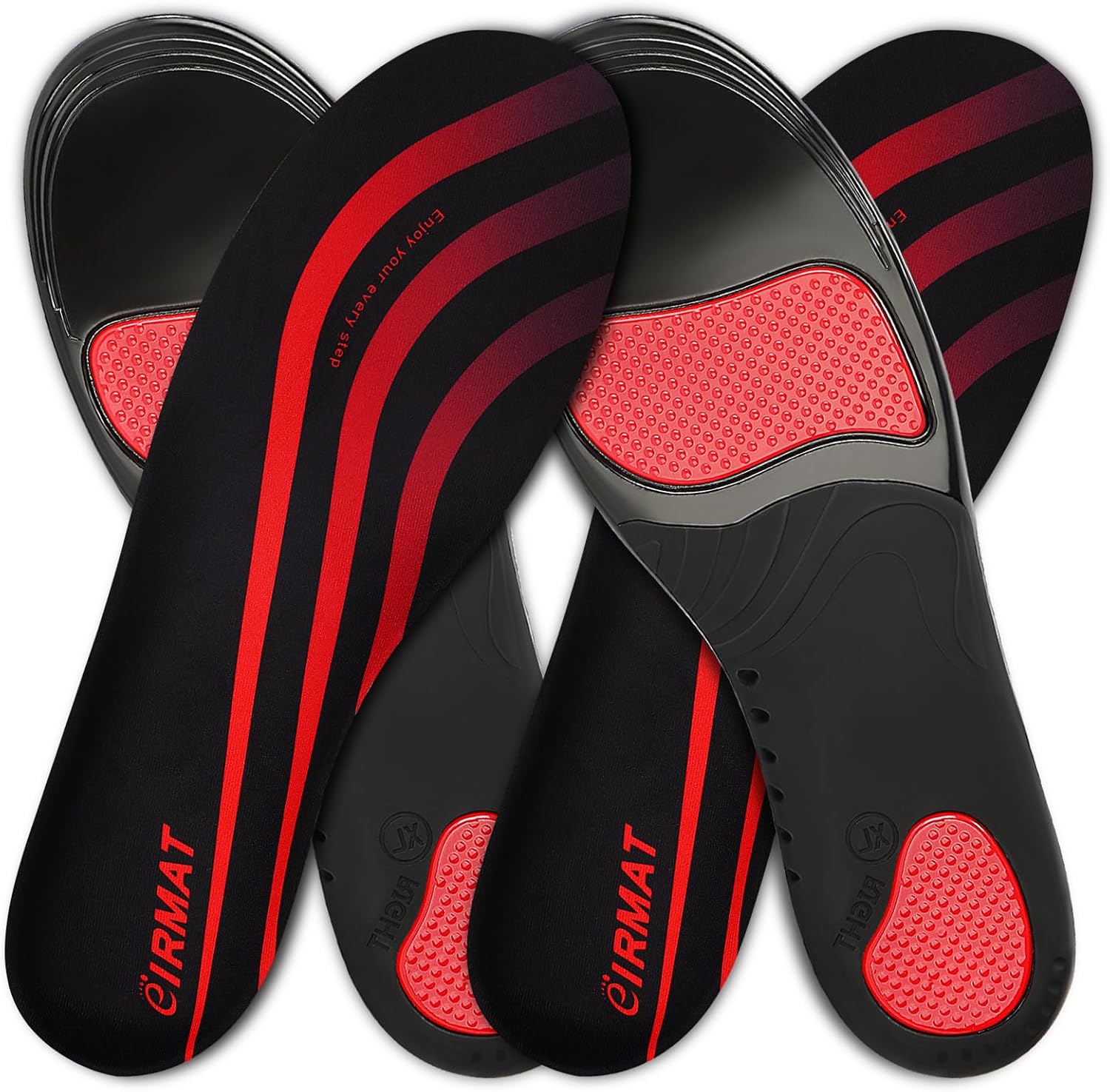 Plantar Fasciitis Insoles: Arch Support Inserts Men Women - Plantar Fasciitis Relief Walking All Day - Orthotic Inserts for Men Women Flat Feet - Shock Absorbing - Athletic - M