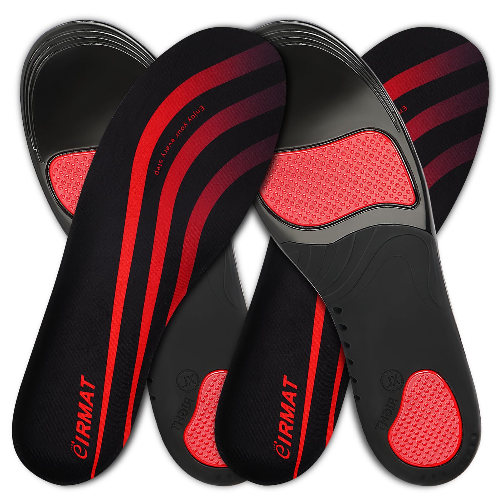 Photo 1 of ?Plantar Fasciitis Insoles for Men - Arch Support Inserts with Shock Absorbing Gel, Orthotic Insoles for Flat Feet Relief & All-Day Walking Comfort(S)