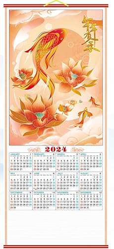 Miniatura 1 de Calendario chino de pared 2023 con imagen de 9 peces