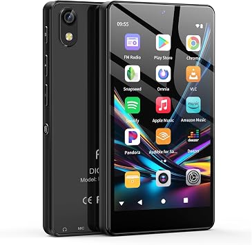 96GB MP3 Player with Bluetooth and Camera, Android 13 MP3 MP4 Players with 4" Touchscreen and Speaker, 4GB RAM & 32GB ROM, MP3 Music Player with Spotify, Audible, Play Store