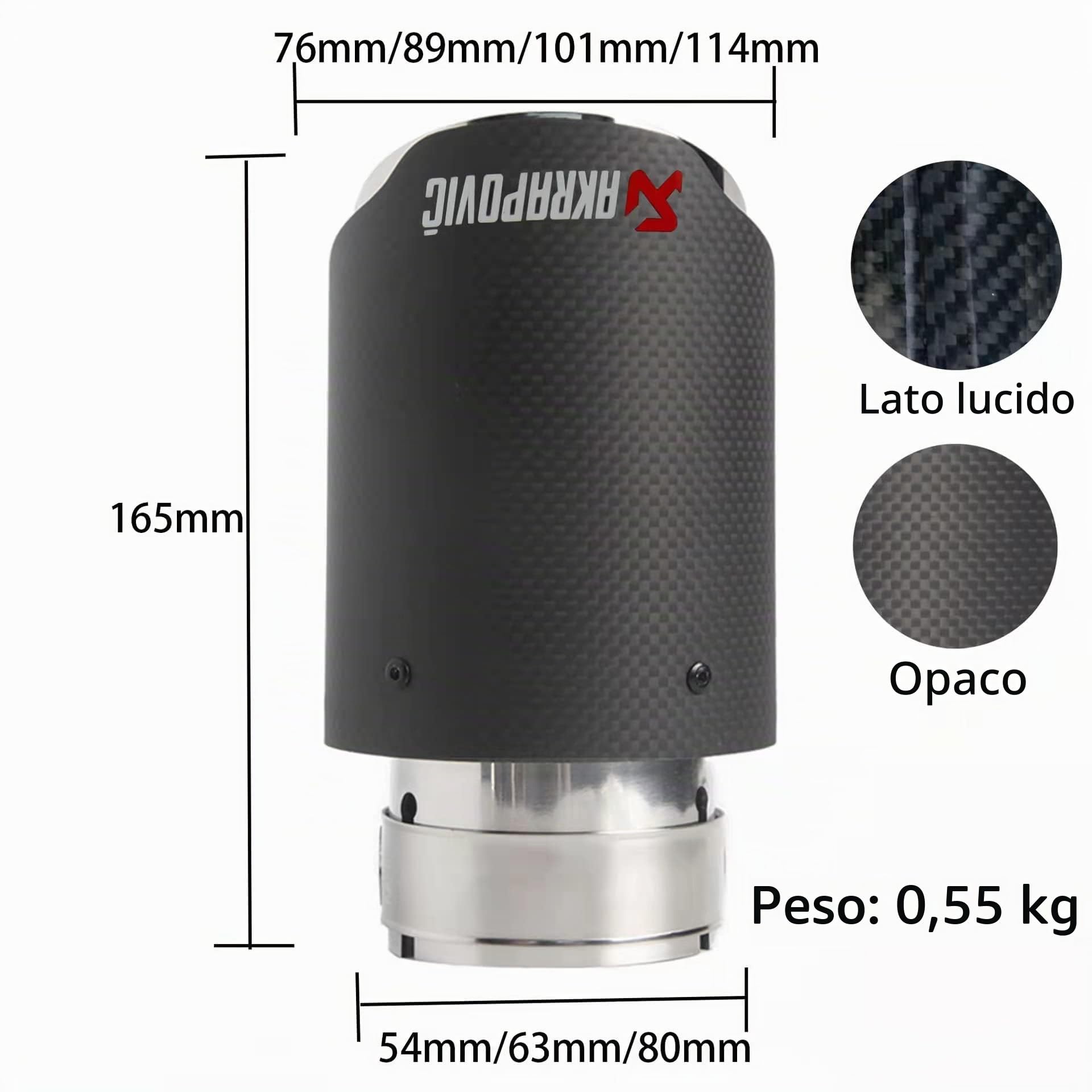 1 Pezzi Tubo Di Scarico Auto Per Alpha Stelvio 2017 2018 2019 2020 2021,Tubo Di Scarico Universale Monotubo Per Automobile In Acciaio Inossidabile,Accessori Per Lo Styling Della Modifica Dell'auto