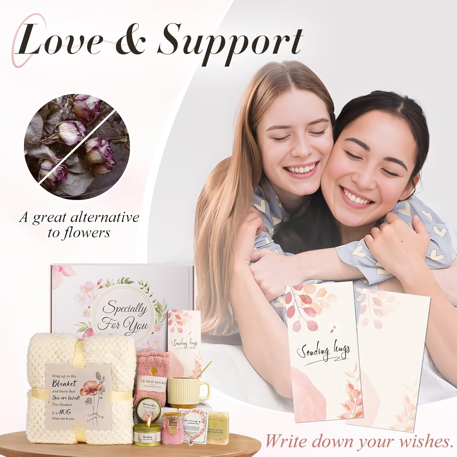 Self Care Gifts for Women Get Well Soon Gifts,Thinking of You Care Package Sympathy/Birthday Gift Baskets Inspirational Hug in a Box Gifts for Women,Mom,Her,Wife,Friend,Grandma - Image 3