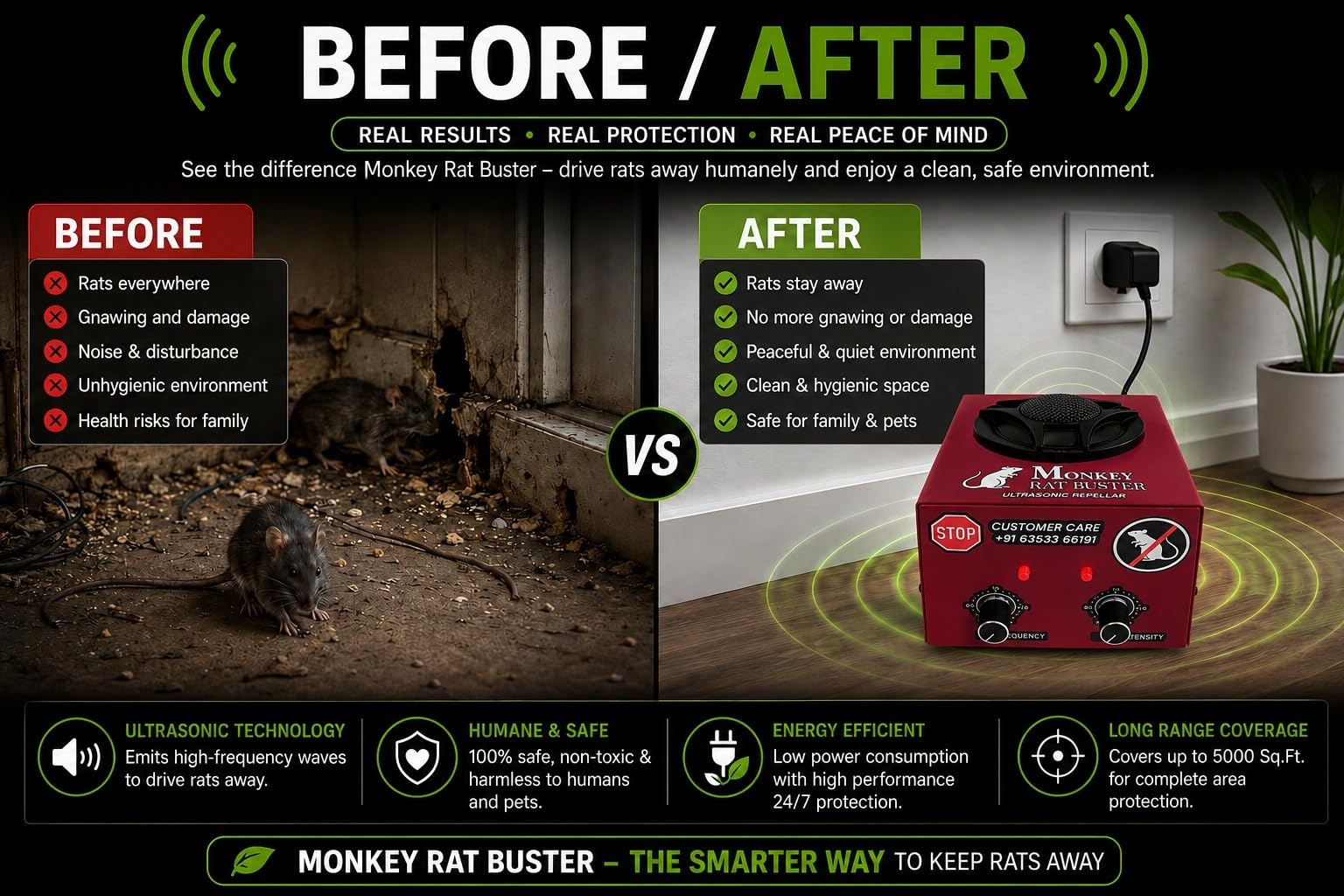 Rat Repellent Machine - Keep Rats Away! -7