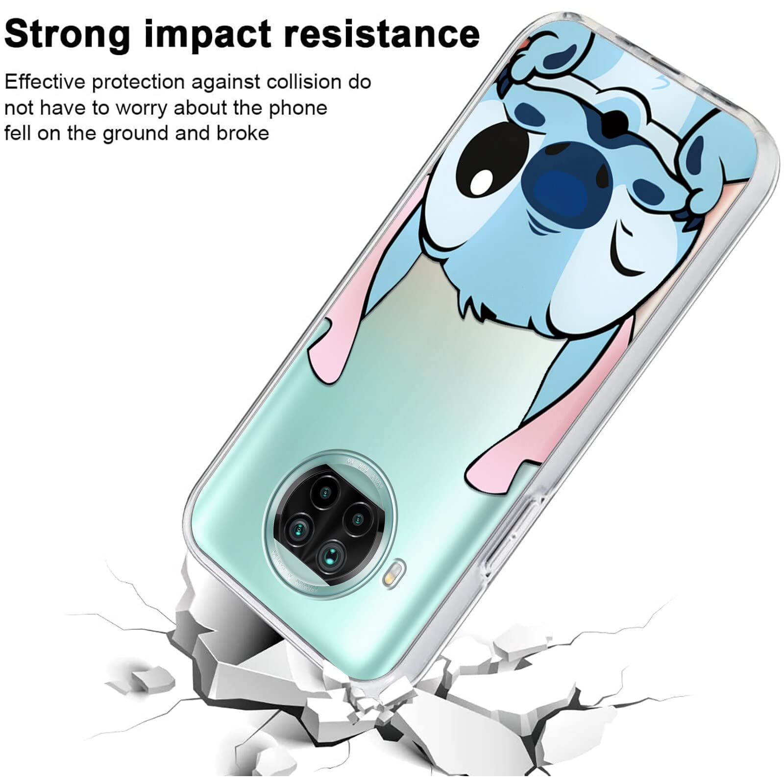 Custodia Per Xiaomi Mi 10T Lite 5G - Silicone Morbido, Design Kawaii Luna B, Antigraffio E Antiurto - Foto 8