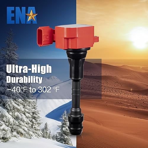 Miniatura 3 de ENA Juego de 6 bobinas de encendido rojas y bujías de iridio compatibles con Nissan Infiniti Frontier NV1500 NV2500 NV3500 Xterra Pathfinder Equator