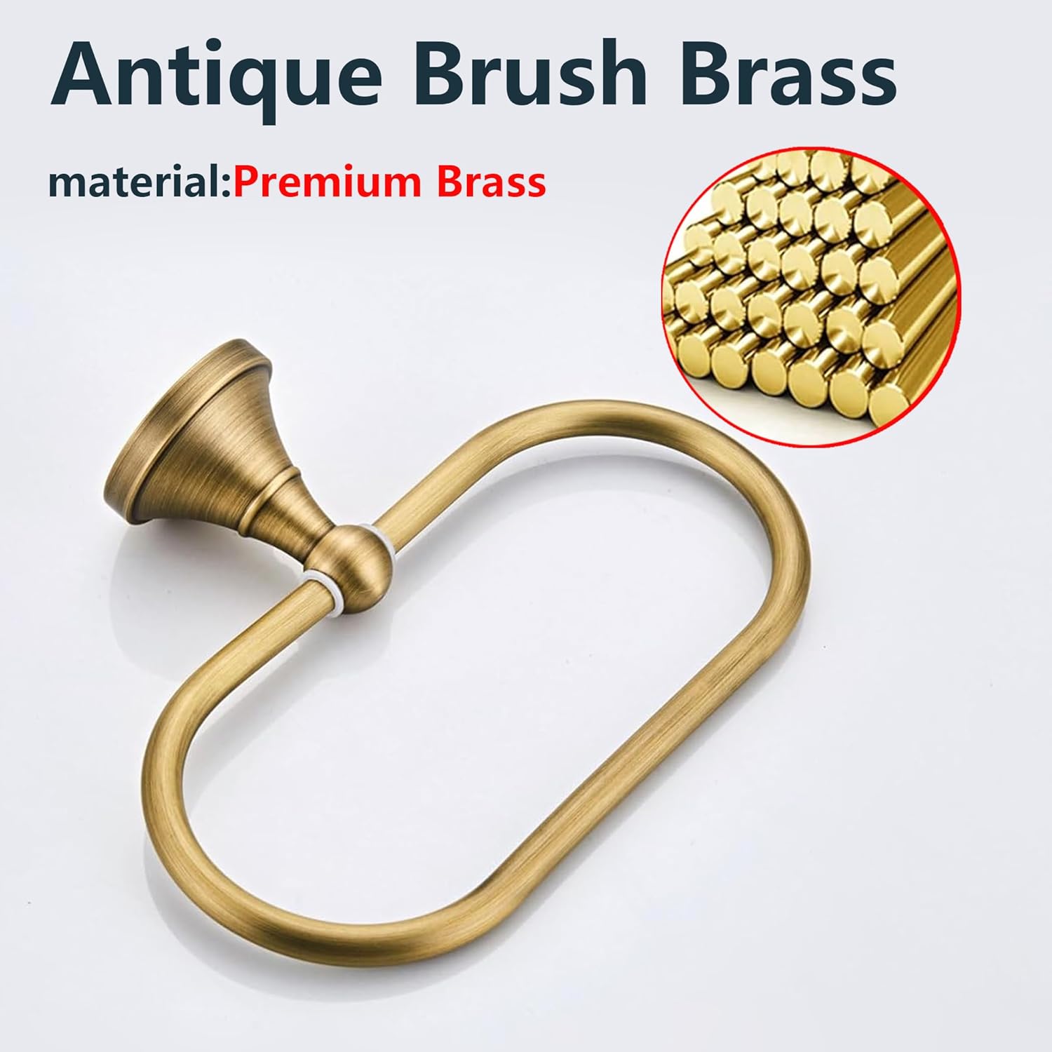 Brass Gold Toilet Paper Holder, Antique Hand Towel Ring Retro Hand Towel Holder Tissue Roll Paper Hanger Paper Towel Holder Wall Mounted Vintage 2 Pieces