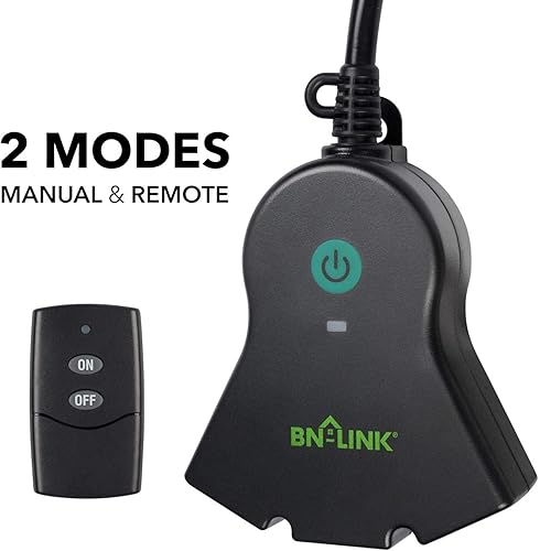Miniatura 5 de BN-LINK Mini interruptor de salida de control remoto inalámbrico Enchufe de alimentación (2 controles remotos+5 salidas) y resistente control remoto