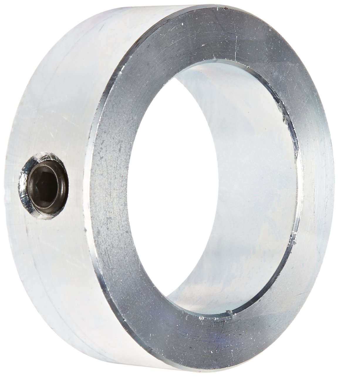 Climax Part C-168, Mild Steel, Zinc Plating, Set Screw Collar, 1 11/16 inch bore, 2 1/2 inch OD, 13/16 inch Width, 3/8-16 x 3/8