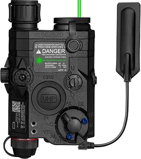 ACTIONUNION Airsoft PEQ-15 Pro IR Laser + UHP Visible Green Laser + White LED Flashlight