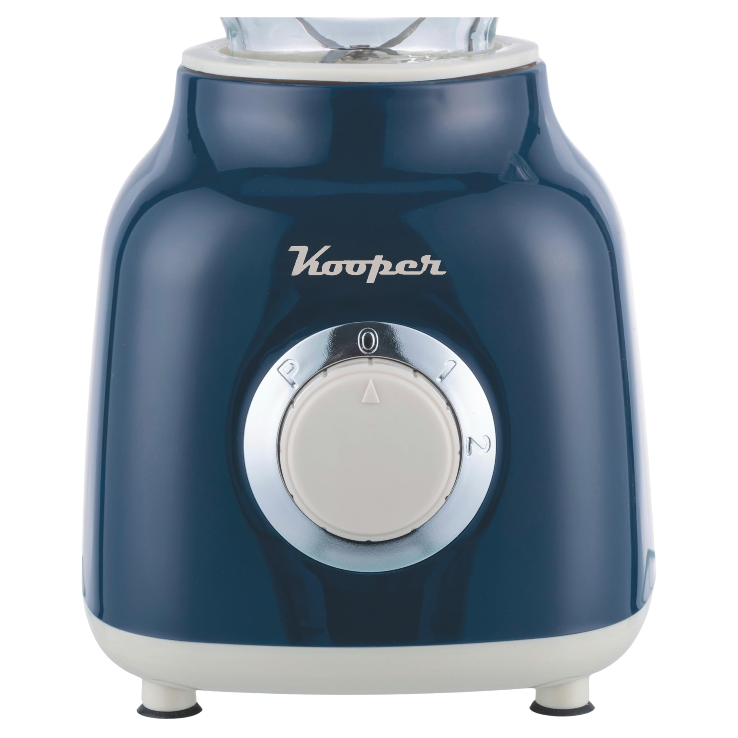 GALILEO Frullatore Elettrico Blu e Avorio, brocca Graduata in Vetro 1,5 L, Lame in Acciaio Inox, 2 velocità 500 W, Kooper