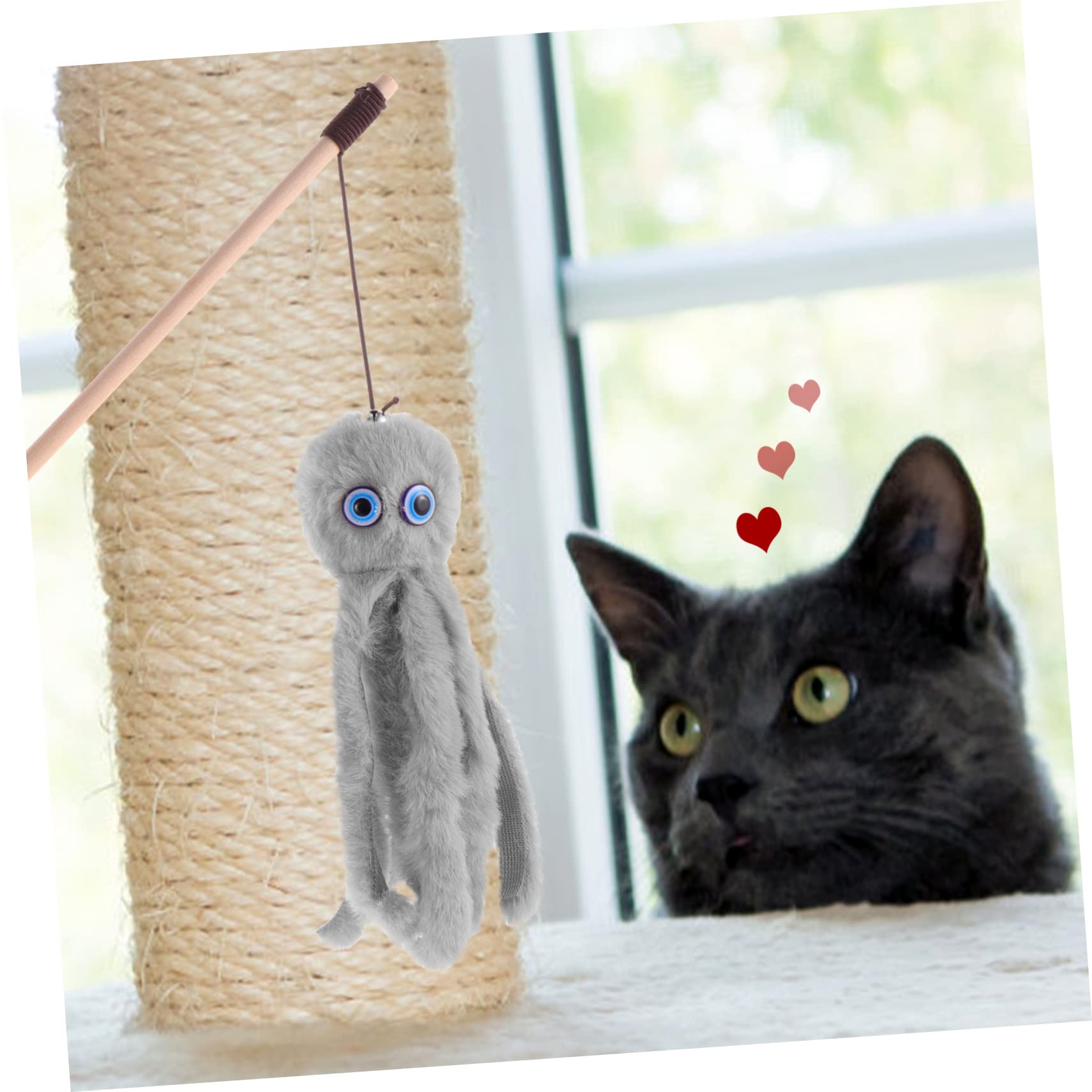 Happyyami 8 STK Spielzeug Kauen Lustiger Neckender Stock Katzen-Teaser-Stick Kätzchenspielzeug Katzenspielzeug Für Mäuse-katzenspielzeug Dealspet-zubehör Katzenkratzer Haustier Plüsch