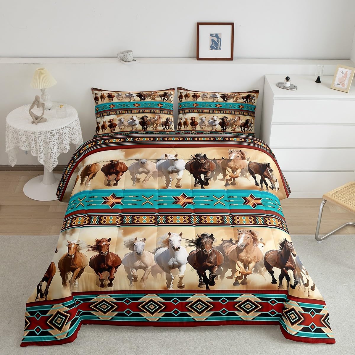 Couverture De Selle Western Sedona 100% Laine De Nouvelle