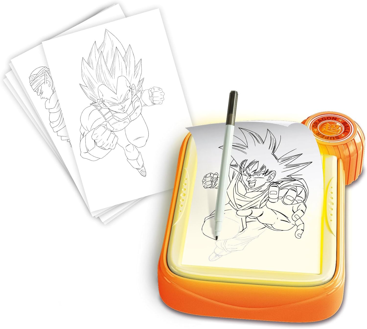 Clementoni Dragon Ball 18782 Luminous Creative Game for Children 6 Years, Painting Board and Drawing, Copy Board with LED, Art, Drawings Dragonball, Made in Italy, Multi-Coloured