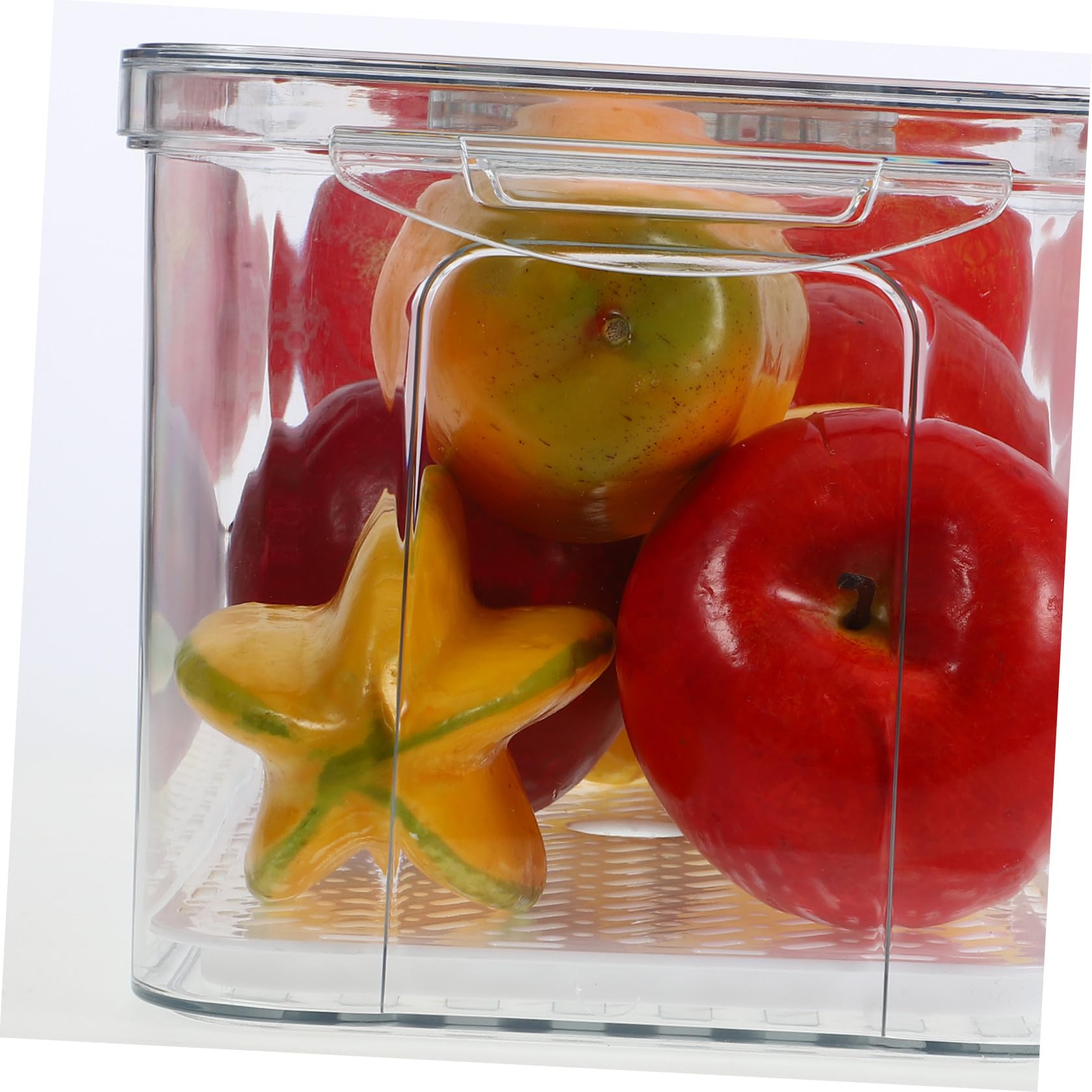 Caja de Almacenamiento Apilable con Bandeja de Drenaje para Refrigerador | Pet y Pp Reutilizables, Diseño para Alimentos y Carne, Organización Fácil con Tapa, Uso en Congelador