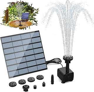 AISITIN DIY Solar Fountain Pump, Solar Panel Pond Powered Wa