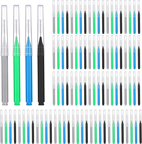 Miniatura 9 de Patelai 100 piezas de cepillos para limpiador, cepillo interdental, palillo de dientes, cabezal de hilo dental, hilo dental, higiene dental, hilo