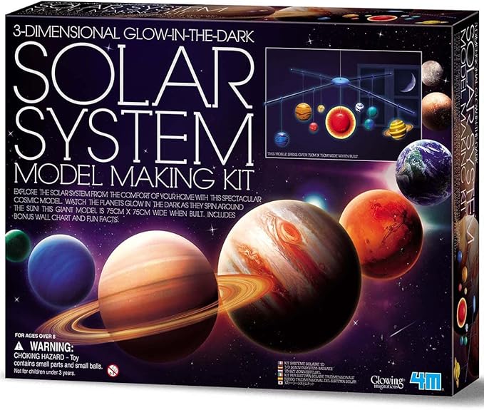4M 3D GlowintheDark Solar System Mobile Making Kit DIY