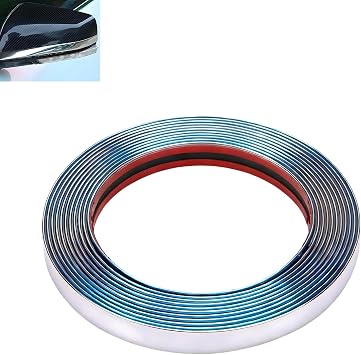 Chrome Trim Molding, 1/2 inch Wide Car Exterior and Interior Molding Trim, Self-Adhesive Auto Body Chromes Trims Strip, Universal Trims for Most Truck RV Door Window