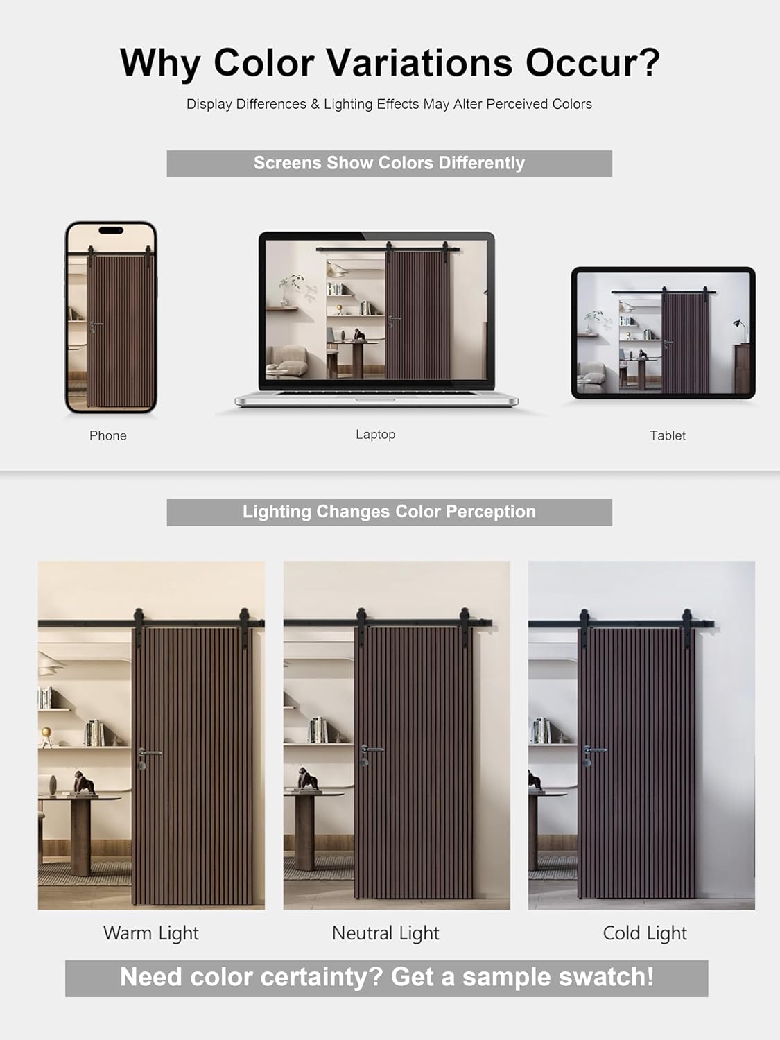 Mollywell Wood Panels for Wall, Time-Saving Installation, Versatile Wood Slat Wall Decor, Enhanced Acoustic & Sound Proof Fluted Design for Home & Office, 4 Pcs Dark Walnut, 47.2x23.6 Inch