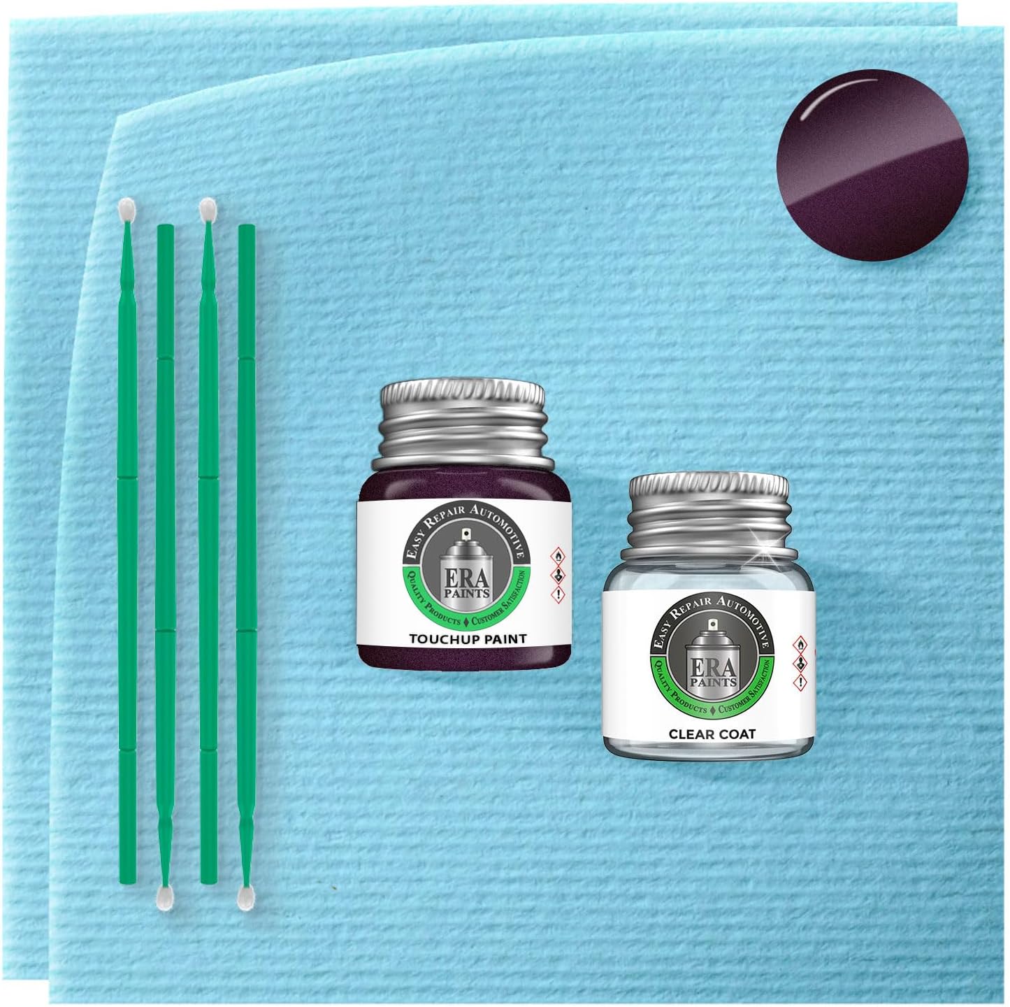 ERA Paints PCD/VCD - Black Eye Metallic for DODGE Exact Match Automotive Touch Up Paint Jar - Essential Kit