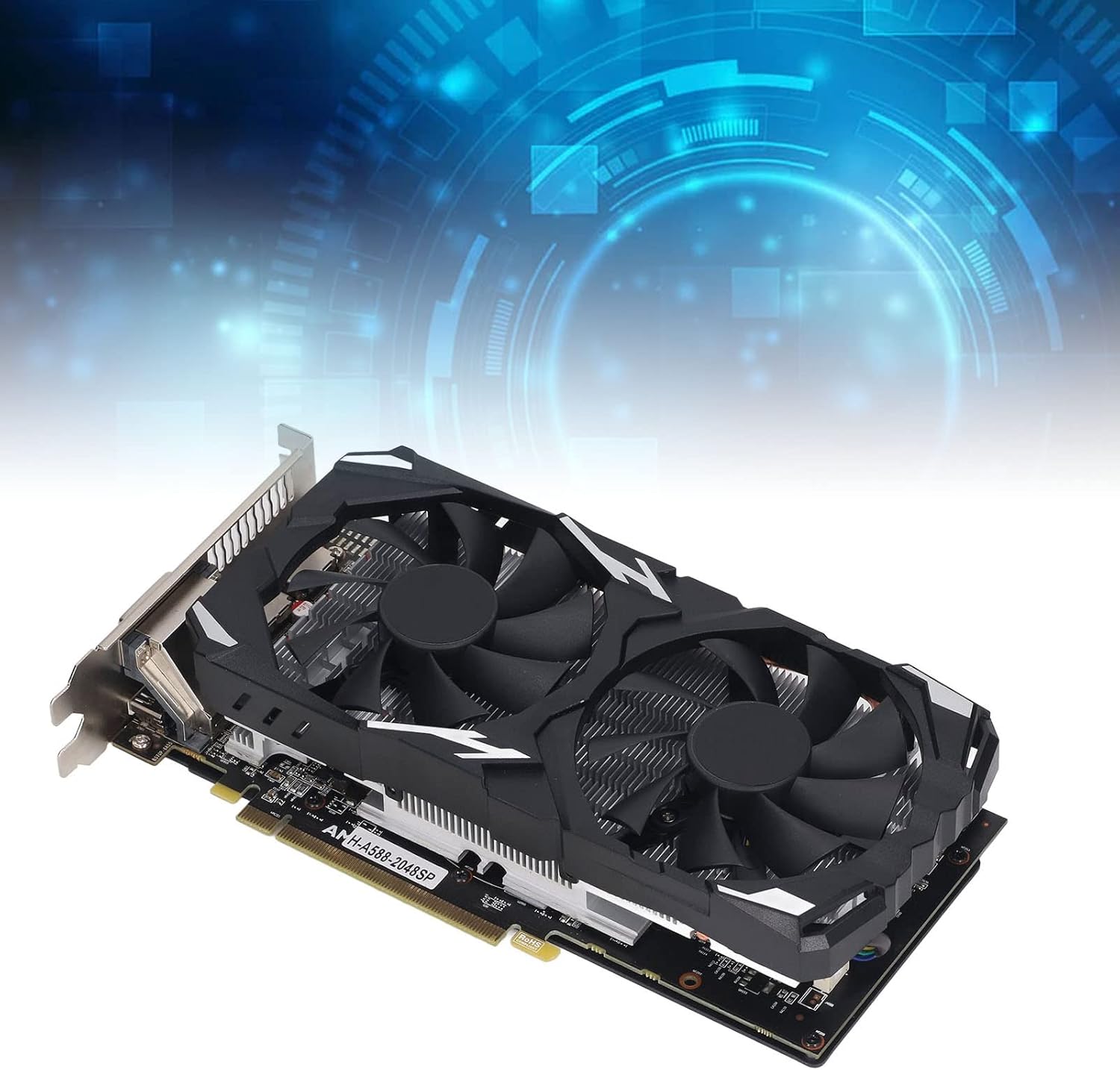 Yunir RX580 Graphics Card, 2048SP, Real 8GB GDDR5 256-bit, with HDMI DP DVI Interfaces, PCI Express 3.0 for PC Gaming Video Card on Desktop Computer