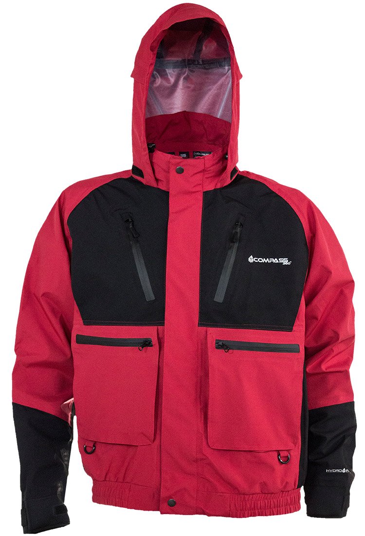 COMPASS HT23102-1040-XX Thunder 2-Color Hydrotek Jacket, Black/Red, XX-Large