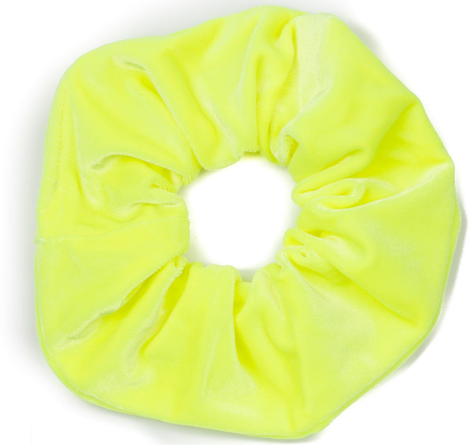 Mytoptrendz Ltd Women's Neon Yellow Mytoptrendz® Premium Velvet Hair Scrunchie Ponytail Hair Band Bright Yellow Neon