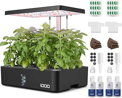 iDOO Hydroponics Growing System Kit 12Pods, Christmas Gifts for Women