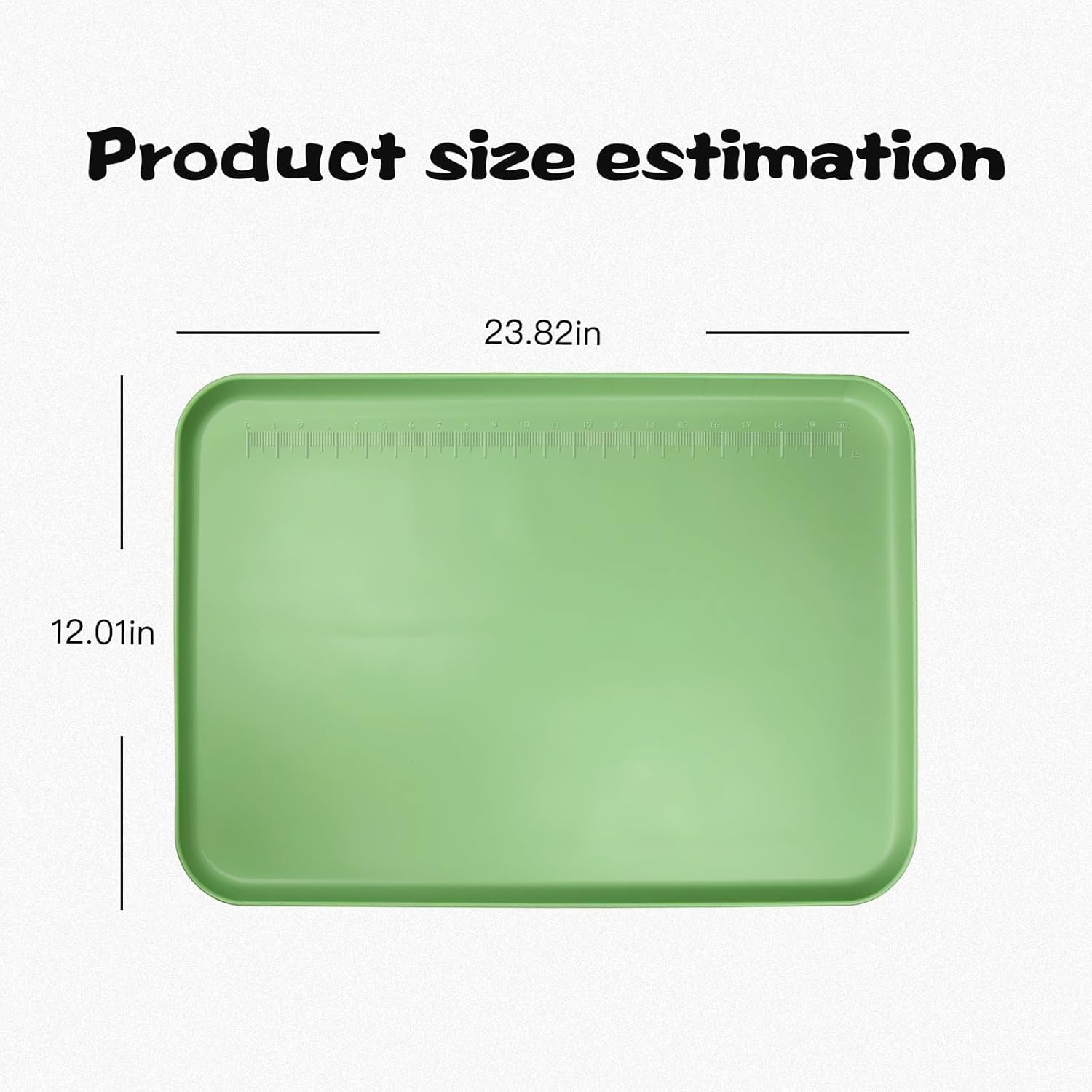 DZHPSRSZ Silicone Painting Mat with Scales,Silicone Mats for Crafts, Silicones Mat for Artists,Crafters,Crafting Mat with Raised Edges(Green) - Image 2